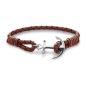 Preview: Tom Hope Cognac Brown Herren Leder Armband TM0221