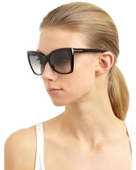Preview: Tom Ford Carli FT0295 01B Damen Sonnenbrille