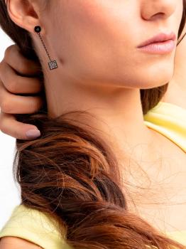 Preview: Calvin Klein Rocking Ohrstecker Schwarz Gelb
