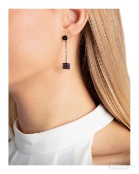 Preview: Calvin Klein Rocking Ohrstecker Grau Lila