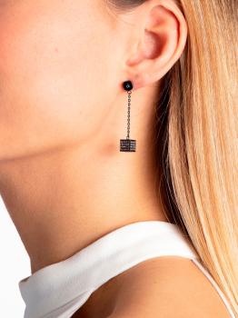 Preview: Calvin Klein Rocking Ohrstecker Grau Rosa