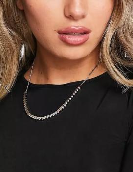 Preview: Calvin Klein Tune Halskette Silber Swarovski 70 cm