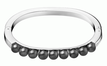 Calvin Klein Circling Armreif Silber Schwarz  XS