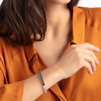 Preview: Calvin Klein Circling Armreif Silber Schwarz  XS
