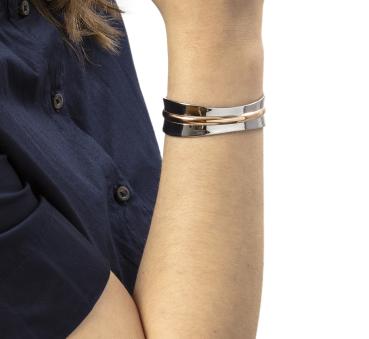 Preview: Calvin Klein Slinky Armreif Silber Rosegold  XS