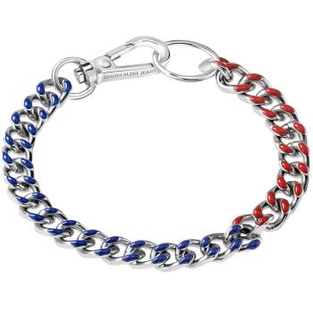 Calvin Klein Jeans Armkette Silber Blau Rot  S