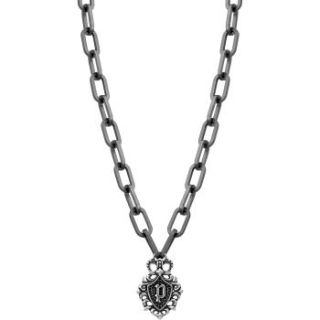 Police Crest Halskette Grau