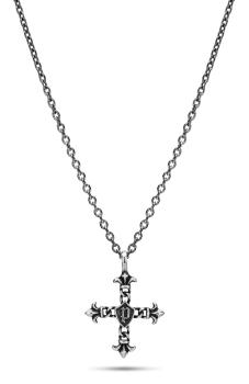 Police Kudos Halskette Grau Kreuz