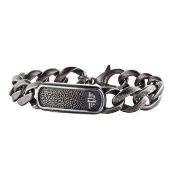 Police Anvil Armband Grau 18 cm