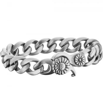 Police Floral Armband Silber 21 cm