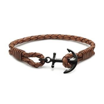 Tom Hope Oxford Black Herren Leder Armband TM0252