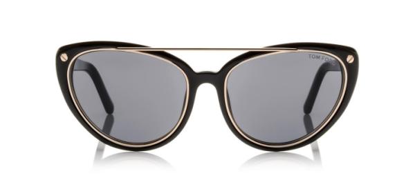 Tom Ford Edita FT0384 01A Damen Sonnenbrille