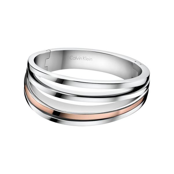 Calvin Klein Breathe Closed Bangle Silver Rosegold  XS
