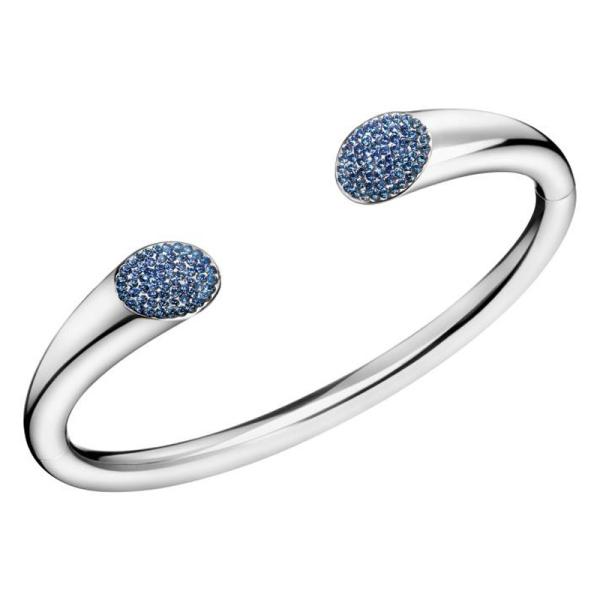 Calvin Klein Brilliant Open Bangle Silver Blue  XS