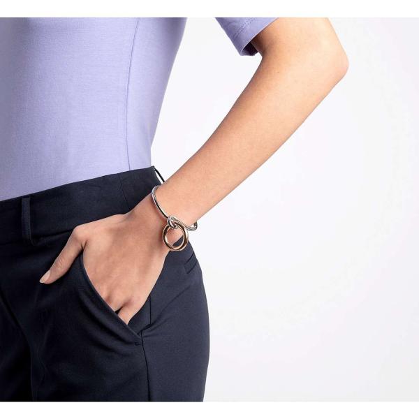 Calvin Klein Clinc Open Bangle Silver Rosegold  XS