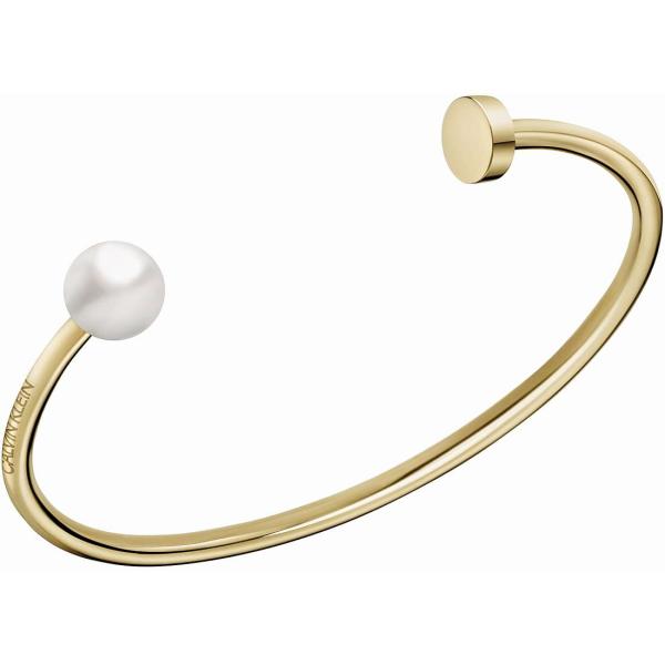Calvin Klein Bubbly Armreif Gold Weiß  XS