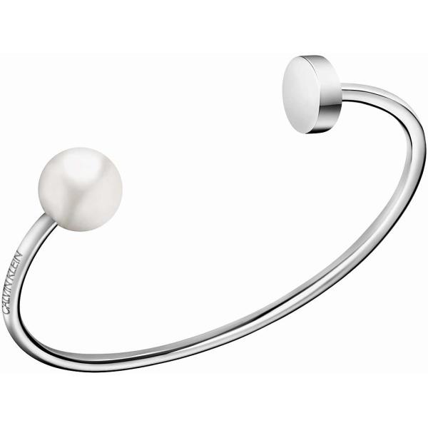 Calvin Klein Bubbly Armreif Silber Weiß  XS