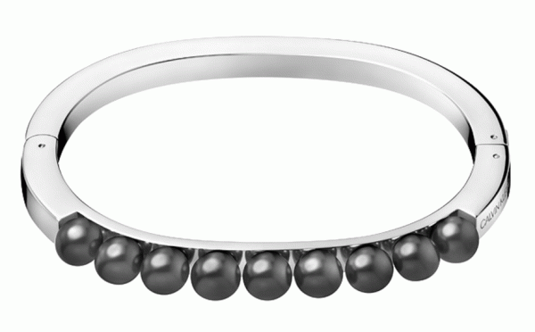 Calvin Klein Circling Armreif Silber Schwarz  XS