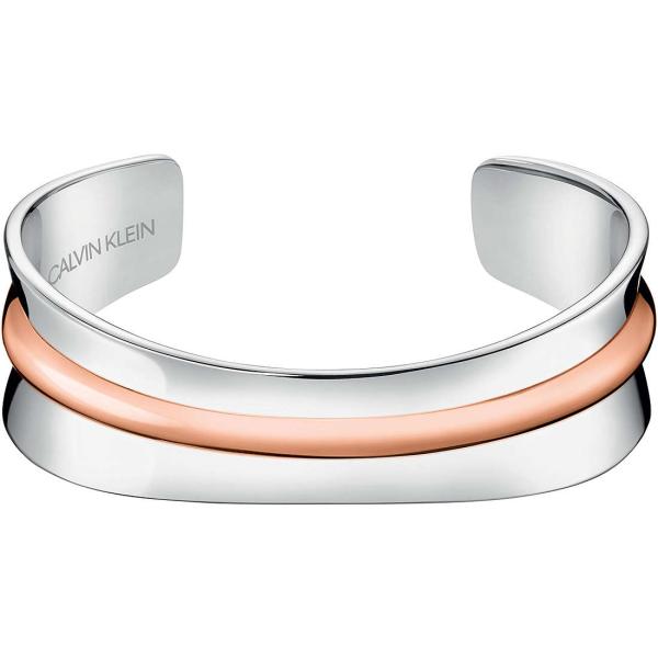 Calvin Klein Slinky Open Bangle Silver Rosegold