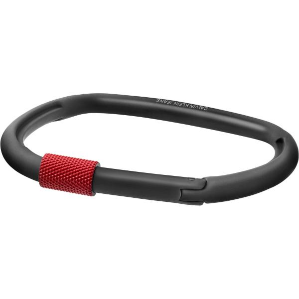 Calvin Klein Face Carabiner Hook Bangle Black Red  S