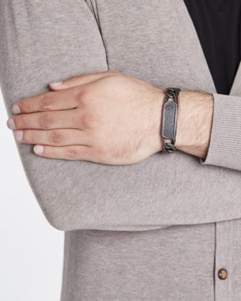 Police Anvil Armband Grau 21 cm