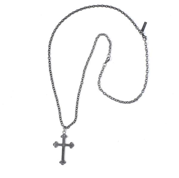 Police Doolin Halskette Grau Kreuz
