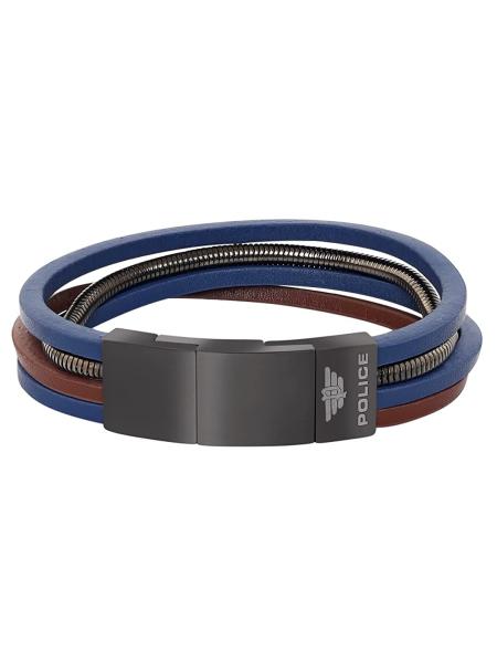 Police Bracelet Blue Brown Grey