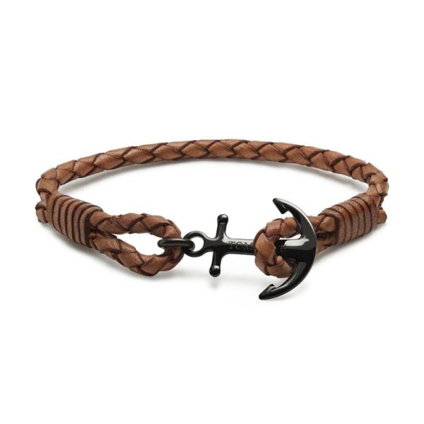 Tom Hope Oxford Black Herren Leder Armband TM0252